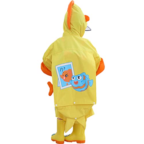 Fewlby Toddler Rain Jacket Cartoon Print