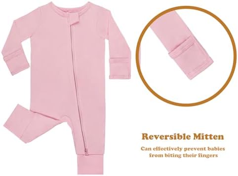 GUISBYFootless Pajamas for Babies with Soft Cotton and Zippers