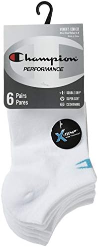 Champion Womens No-Show Socks Athletic Cushioned Socks 6-Pair Pack