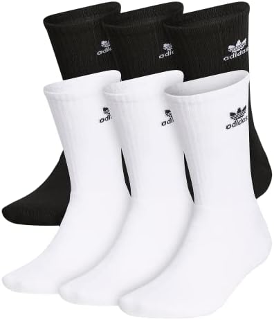 Adidas OriginalsMoisture-wicking Crew Socks 6 Pairs Durable arch support