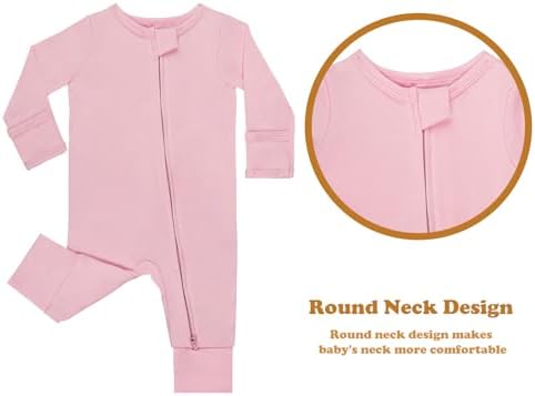 GUISBYFootless Pajamas for Babies with Soft Cotton and Zippers