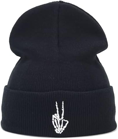 Emergency Halloween Skeleton Beanie Hat - Double-Layer Knitted_bohemian_beauty_uses