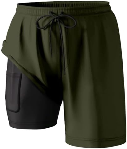 Quick-Dry Compression Swim Trunks for Men