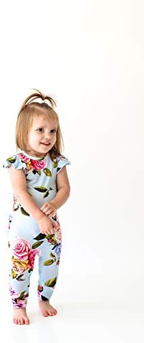 Posh Peanut Baby Girl Pajamas Ruffled Cap Sleeve Romper PJs