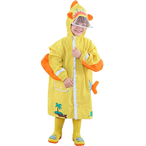 Fewlby Toddler Rain Jacket Cartoon Print