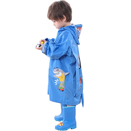 Fewlby Cute Cartoon Toddler Rain Jacket 4-6 Years M Size