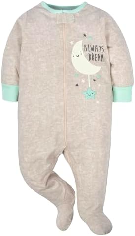 Gerber Baby Boys 4-Pack Sleep N Play Footies with Machine Wash Softness