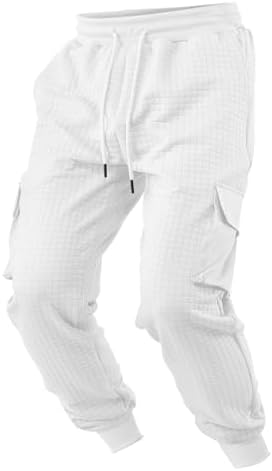 Durable Waffle Weight sweatpants with drawstring Elastic waist for Men