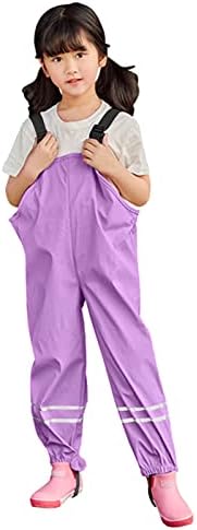 Rain Dungarees Unisex Toddler - Waterproof Windproof Hooded Suspension