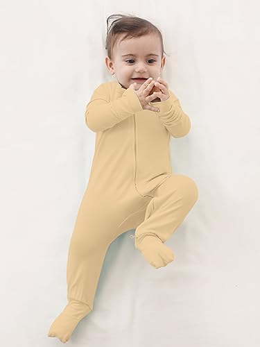 GUISBY Rayon Bamboo Footless Sleepers for Baby Girls
