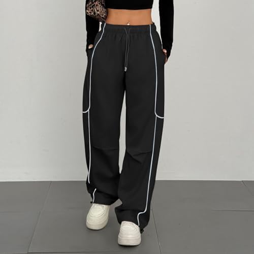 ZAFUL Womens Parachute Sweatpants Y2K Design with Pockets Unique Streetwear for Women