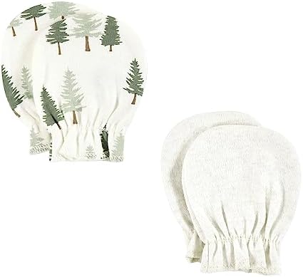 Hudson Baby Unisex Cotton Scratch Mittens Set