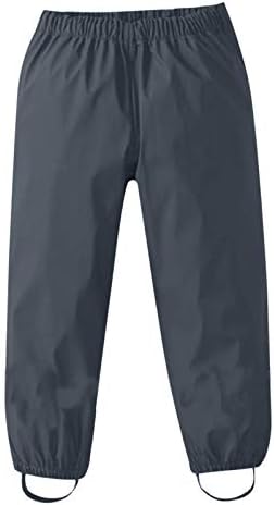 RNTOP Kids Waterproof Toddler Rain Pants Black 3-4