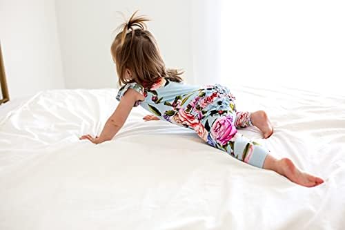 Posh Peanut Baby Girl Pajamas Ruffled Cap Sleeve Romper PJs