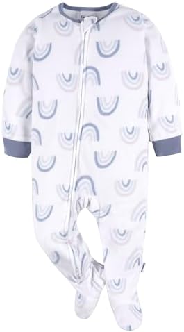 Gerber Baby Girls Toddler Loose Fit Flame Resistant Fleece Footed Pajamas 2-Pack