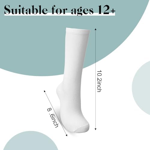 12 Pairs Tie-Dye Cotton Socks for Teens knee high soft durable