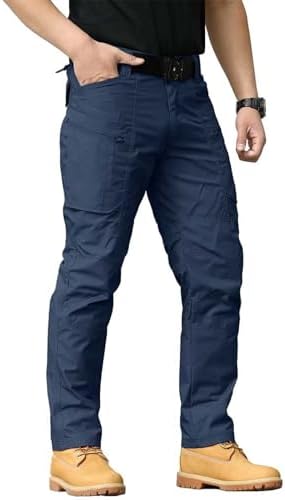 Rip-Stop Tactical Cargo Pants Waterproof Multipurpose Pants for Men Women