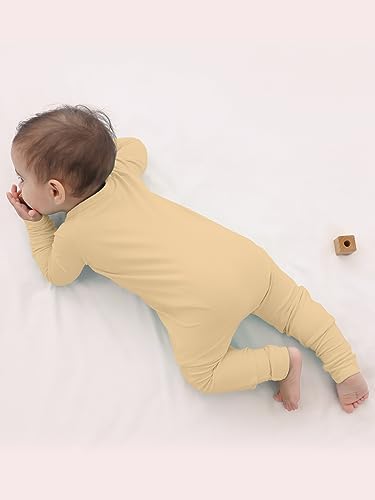 GUISBY Rayon Bamboo Footless Sleepers for Baby Girls
