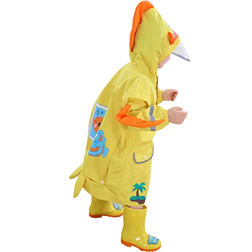 Fewlby Toddler Rain Jacket Cartoon Print