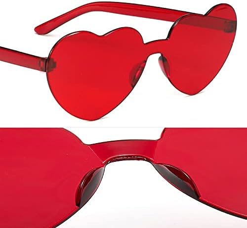2Pcs Heart Shaped Sunglasses for Valentines Day