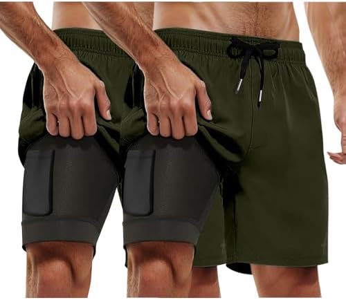 Quick-Dry Compression Swim Trunks for Men
