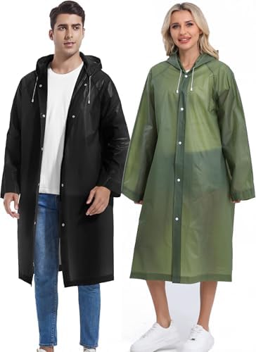 2-in-1 Reusable Rain Coats for Men Women