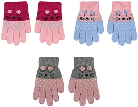 Cute Cat Winter Gloves for Kids