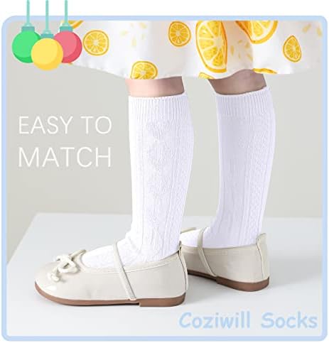 Coziwill Baby Knee High Socks 0-12 Months 3 Pairs