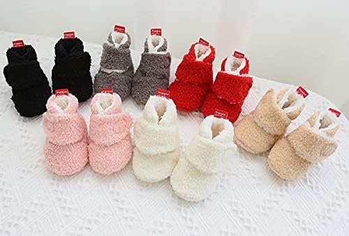 COSANKIM Baby Booties Fleece Non-Slip Stay-On Winter Warm