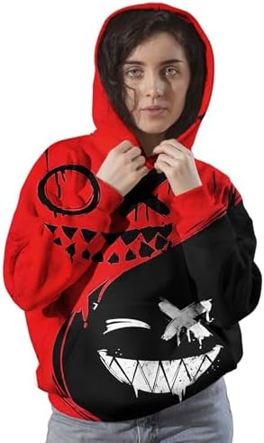 Aueoero 3D Print Mens Pullover Hoodie