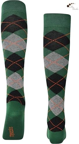Mysocks Unisex Knee High Long Socks - Argyle
