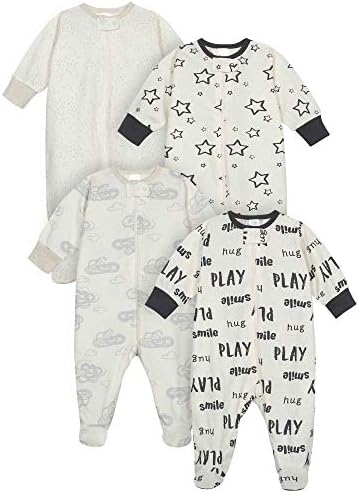 Onesies Brand 4-Pack Sleep N Play Footies for Baby
