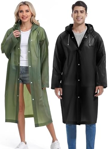 2-in-1 Reusable Rain Coats for Men Women