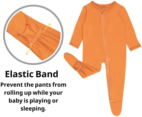 Guisby Bamboo Footed Pajamas for Babies