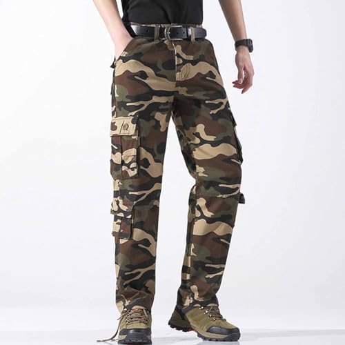 Slim Fit Camouflage Cargo Pants for Men - Functional Utility Pants