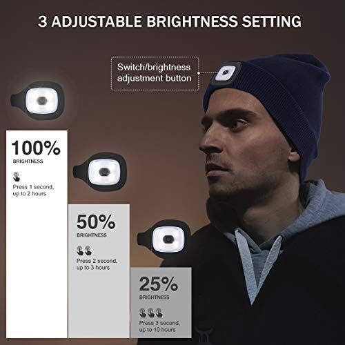 Winter LED Beanie with Light for Him