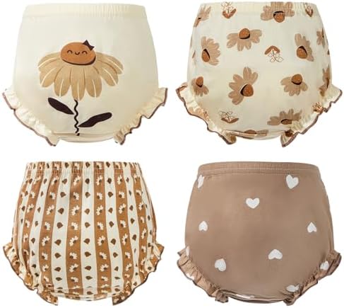 Durio 4Pcs Cotton Diaper Covers for Toddler Girls