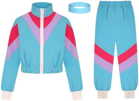 Cuteshower Retro Hip Hop Tracksuit for Kids
