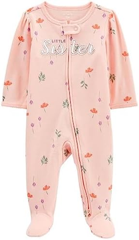 Carters Girls 1-Piece 100 Snug Fit Footie Sleepers