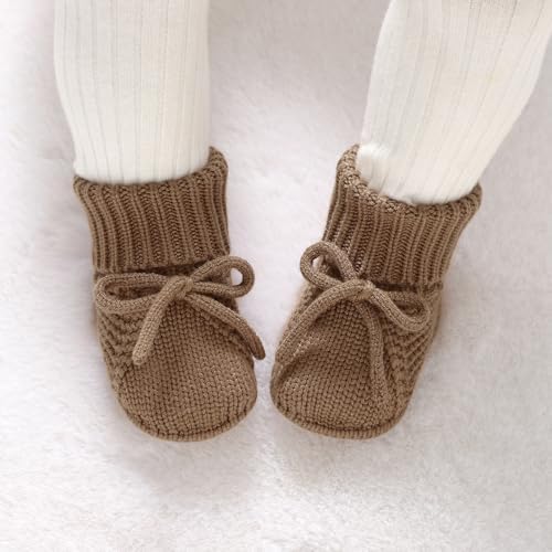 Mimixiong Adjustable Baby Booties - Soft Machine Washable Cozy Socks for Newborns