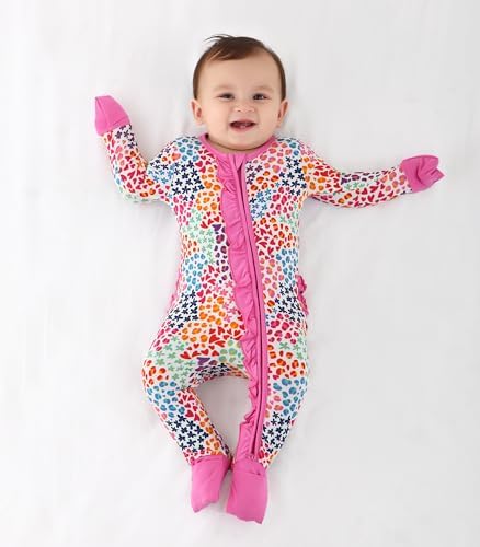 DREAMHALO Baby Girl Romper - Bamboo Viscose 2-Way Zipper
