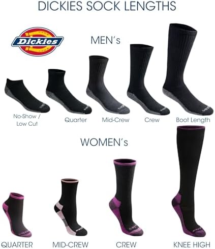 Dickies Mens Dri-Tech Original Moisture Control Socks