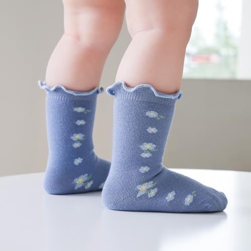 Floral Princess Socks for Babies Soft Stretchy and Cute