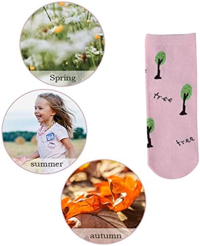 FZBNSRKO 5 Pairs Ruffle Frilly Crew Socks for Little Girls
