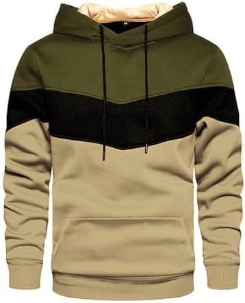 Chic Color_block Hoodie for Men
