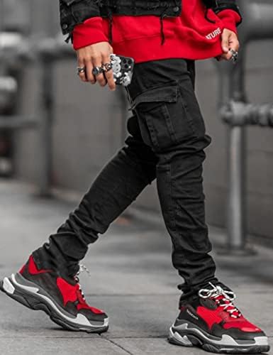 HUNGSON Slim Fit Ripped Jeans for Men