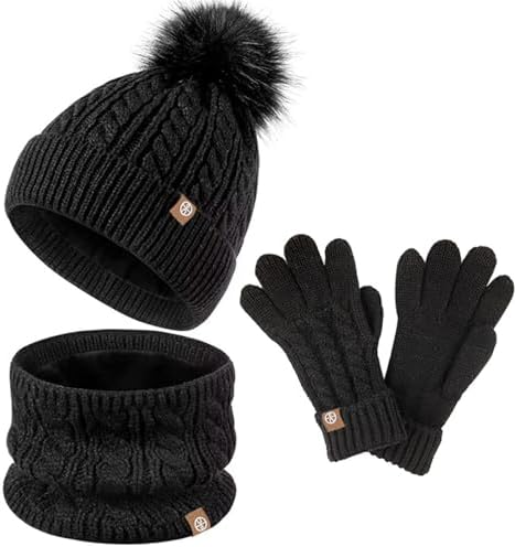Childrens Winter Hat Knitted with Ear Flap