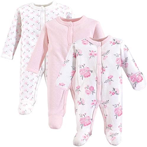 Hudson Baby Baby Girls Cotton Preemie Sleep and Play Set