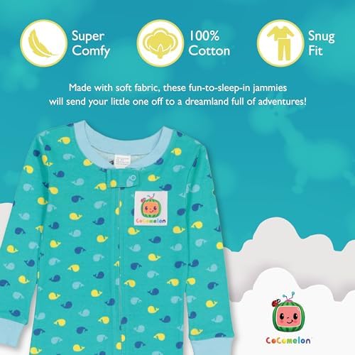 CoComelon Unisex Kids Pajamas - Snug Fit for Insomnia and Playtime