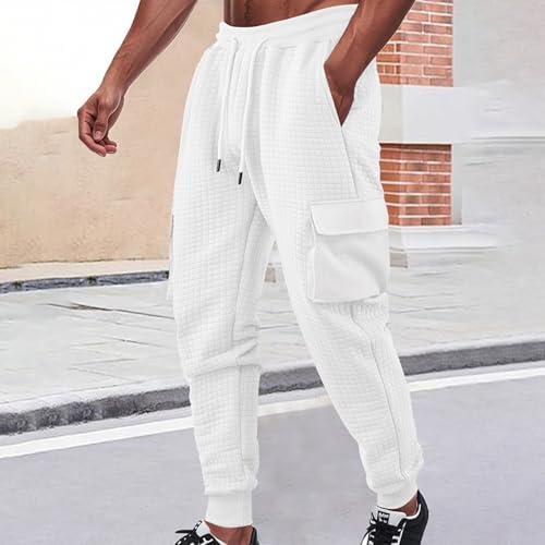 Durable Waffle Weight sweatpants with drawstring Elastic waist for Men